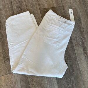 NWT‎ Soft Surroundings Women's White Straight Leg Ankle Pant PL 14P - 16P Petite